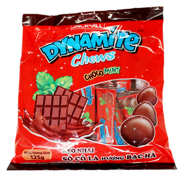 DYNAMITE CHEWS CHOCO MINT 125GR 