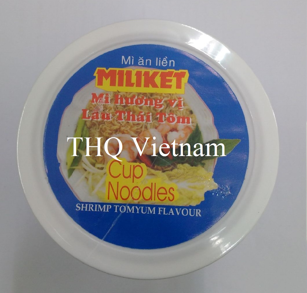 Miliket Instant Noodle Shrimp Tomyum Flavour 65gr x 24 cup