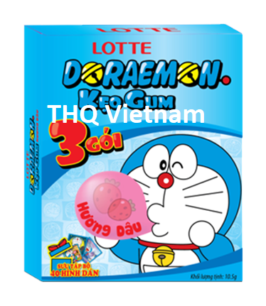 Lotte Doraemon Bubble Gum strawberry 10.5 gram