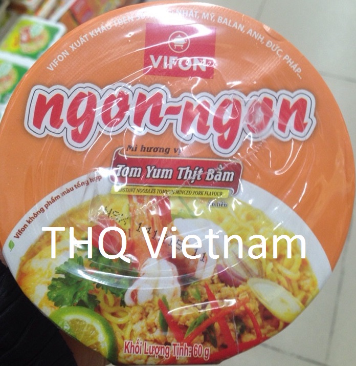 Vifon Ngon Ngon Instant Noodles Tomyum Minced Pork Flavour 60g (cup)