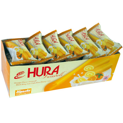 Hura Orange Flavour Swissroll 360 gr x 12 boxes