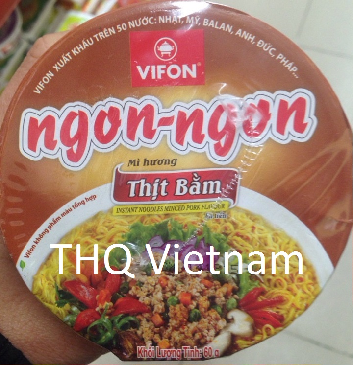 Vifon Ngon Ngon Instant Noodles Minced Pork Flavour 60g (cup)