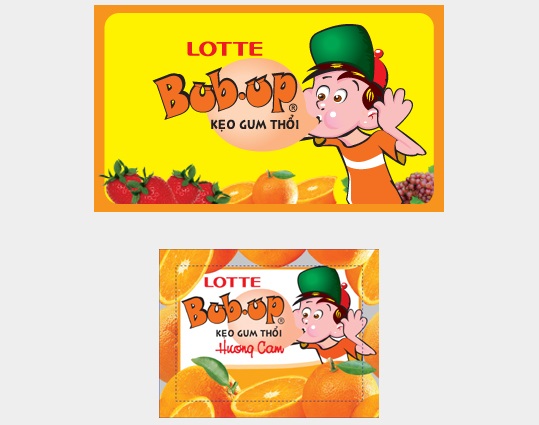 Lotte Bub Up Orange Chewing Gum 3.5g