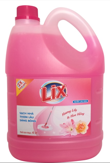Lix Floor Cleaner Lily & Rose Flower 4L Bottle