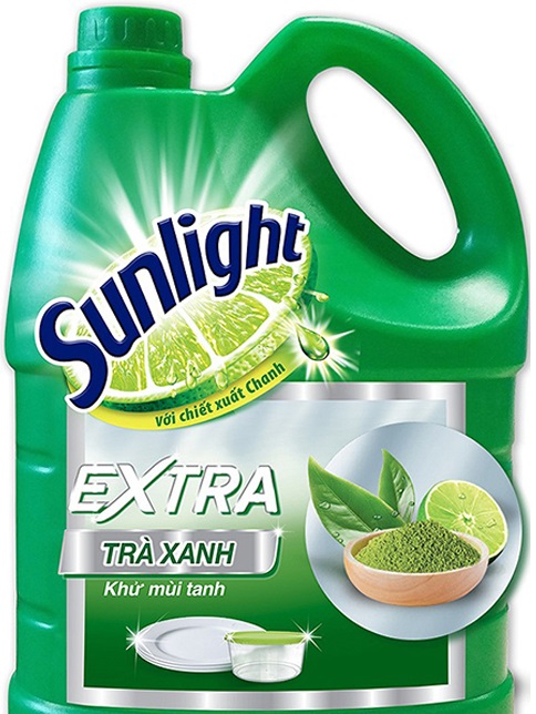 Sunlight Dishwashing Green Tea 3,8kg x 3 Btls 