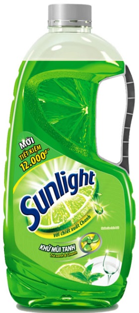 Sunlight dish washing green tea 1,5kg x 3 Btls