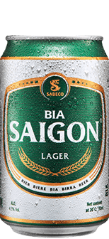 Saigon larger beer in 330ml can