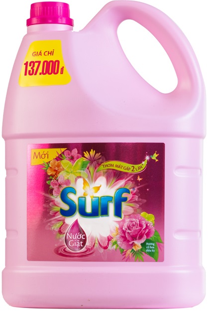 Surf Flower Grass Liquid Detergent 3,8kg - Bottle