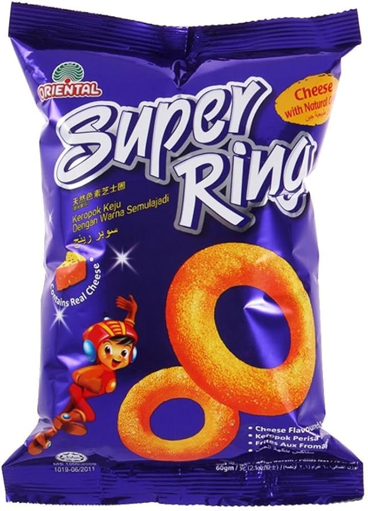 ORIENTAL SUPER RING CHEESE CRACKER SNACKS 60G