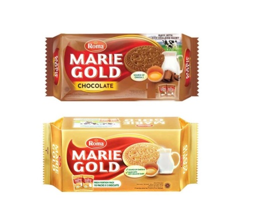 Roma Marie Gold Double Mik & Chocolate Biscuits 132g