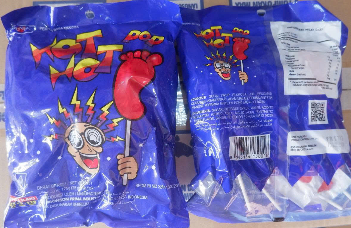 HOT HOT POP CANDY PACK (6gr x 25) X 50