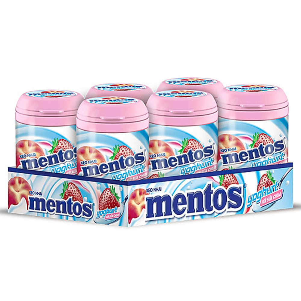 Mentos Chewy Candy Yogurt Peach, Strawberry 90g