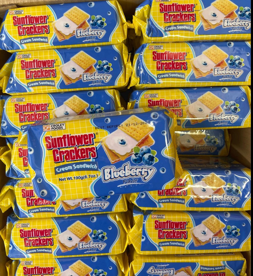 Sunflowers Crackers 190g Blueberry