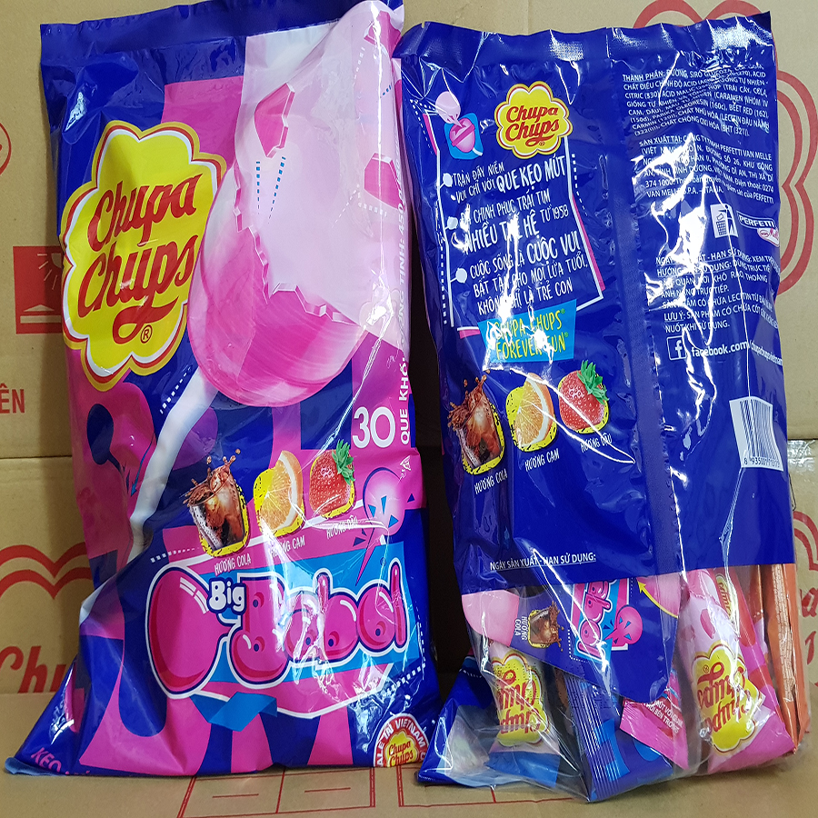 Chupa Chups Big Babol Lollipops Bag 450g