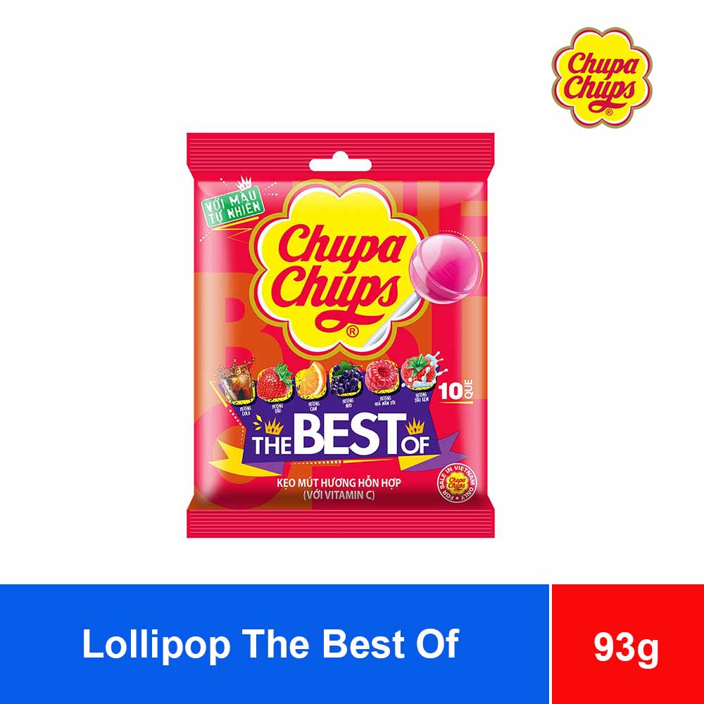 Chupa Chups Lollipop Mixed Fruit The Best of 93g x 70 Bags