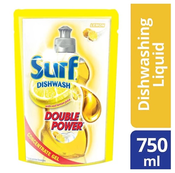 Surf Dishwashing Liquid Lemon 750ml x 12 bags