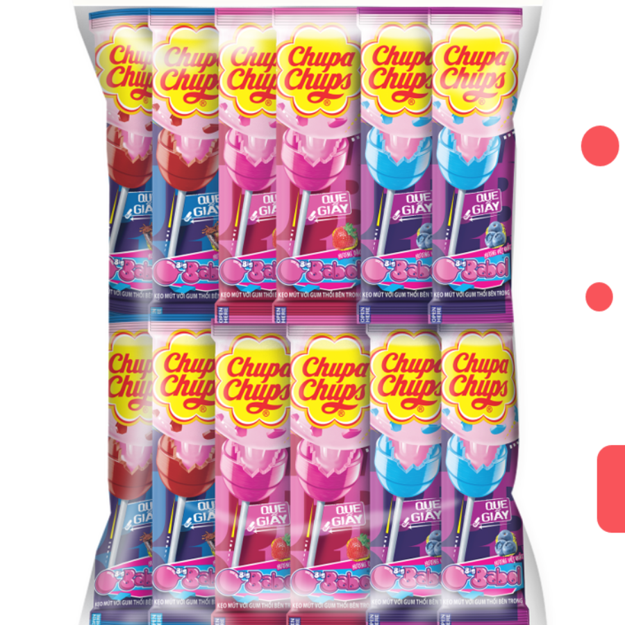 Chupa Chups Lollipop with Big Babol Gum Center Filled 432g