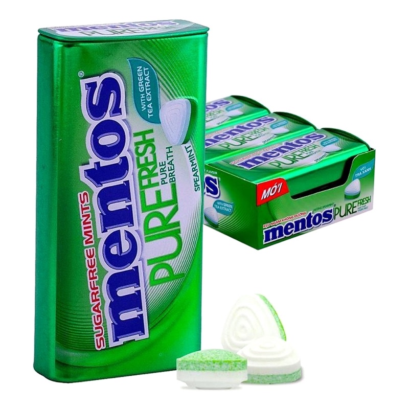  Mentos Pure Fresh Spearmint 35g x6 x12 boxes