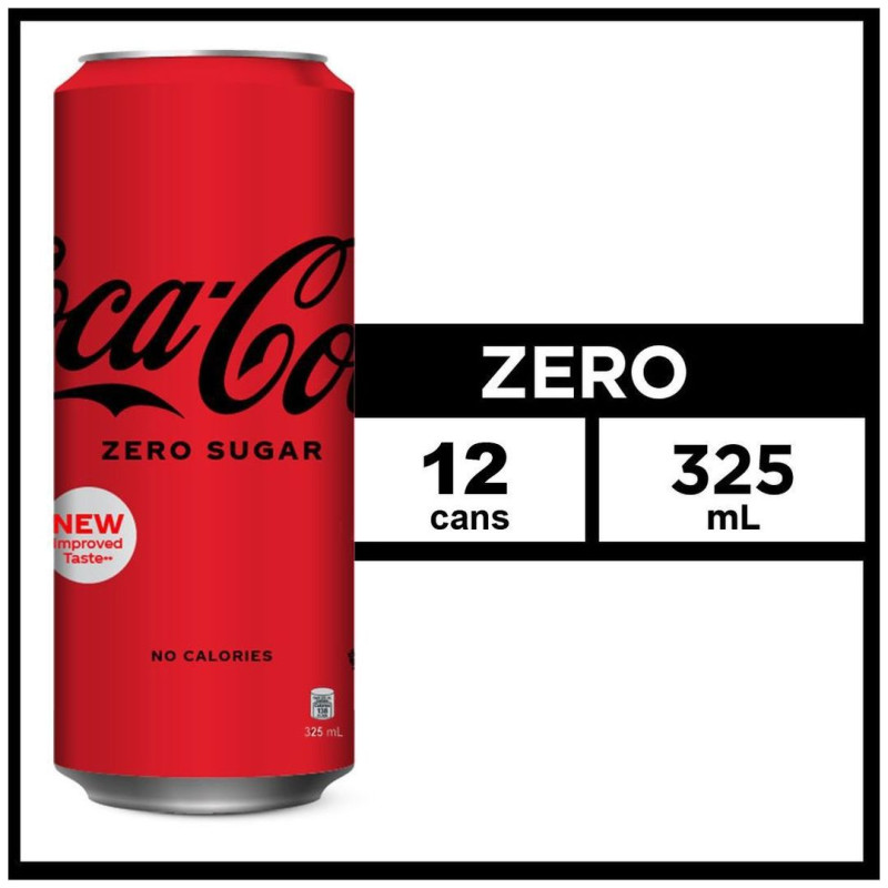 Coca Cola Zero Sugar  soft drink 320ml x 24 cans