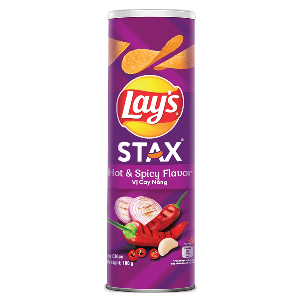 Lays Stax Hot Spicy Flavour 100g