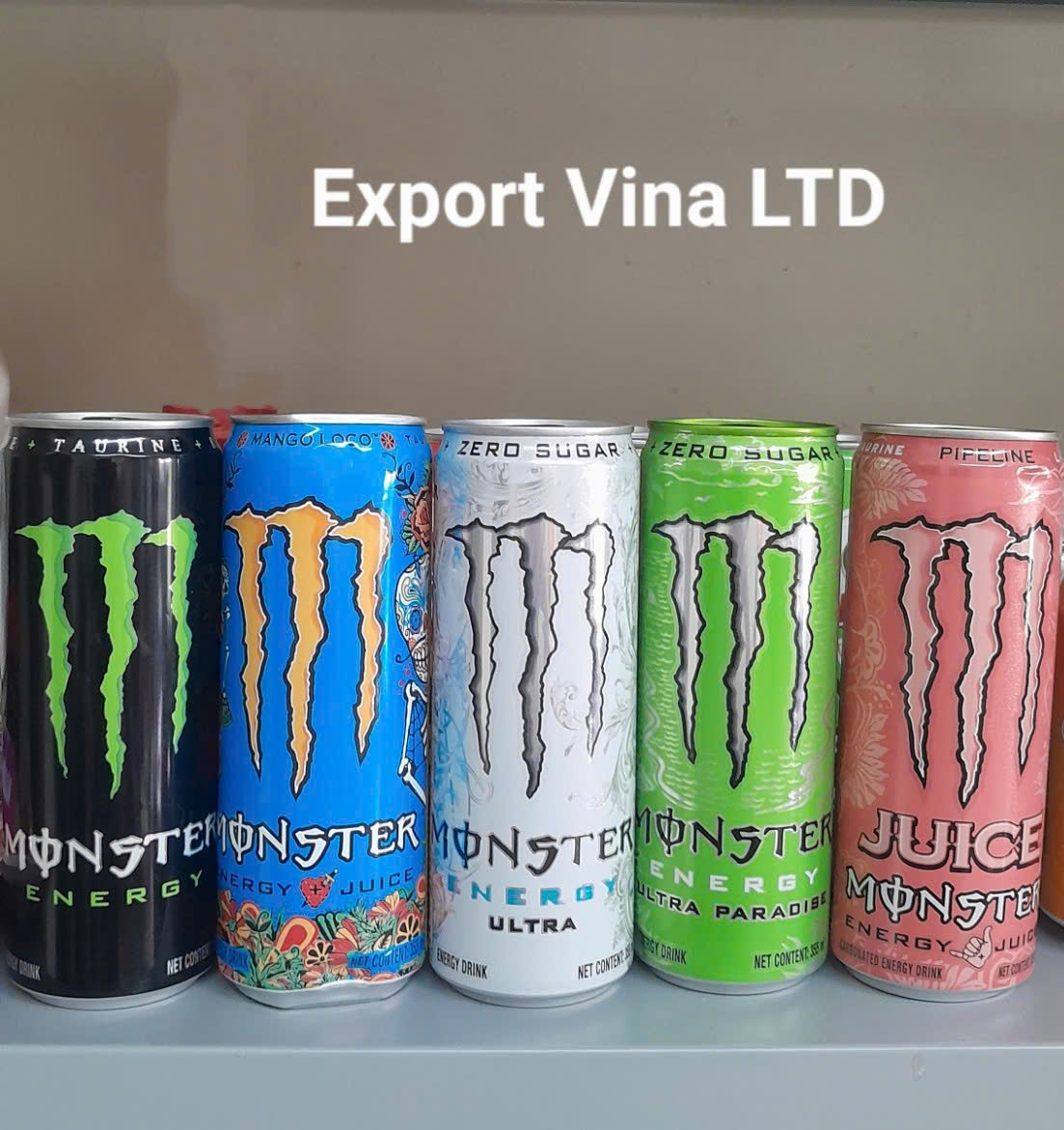 Monster Energy Juice Pipeline Punch Pink  355ml x 24 Cans