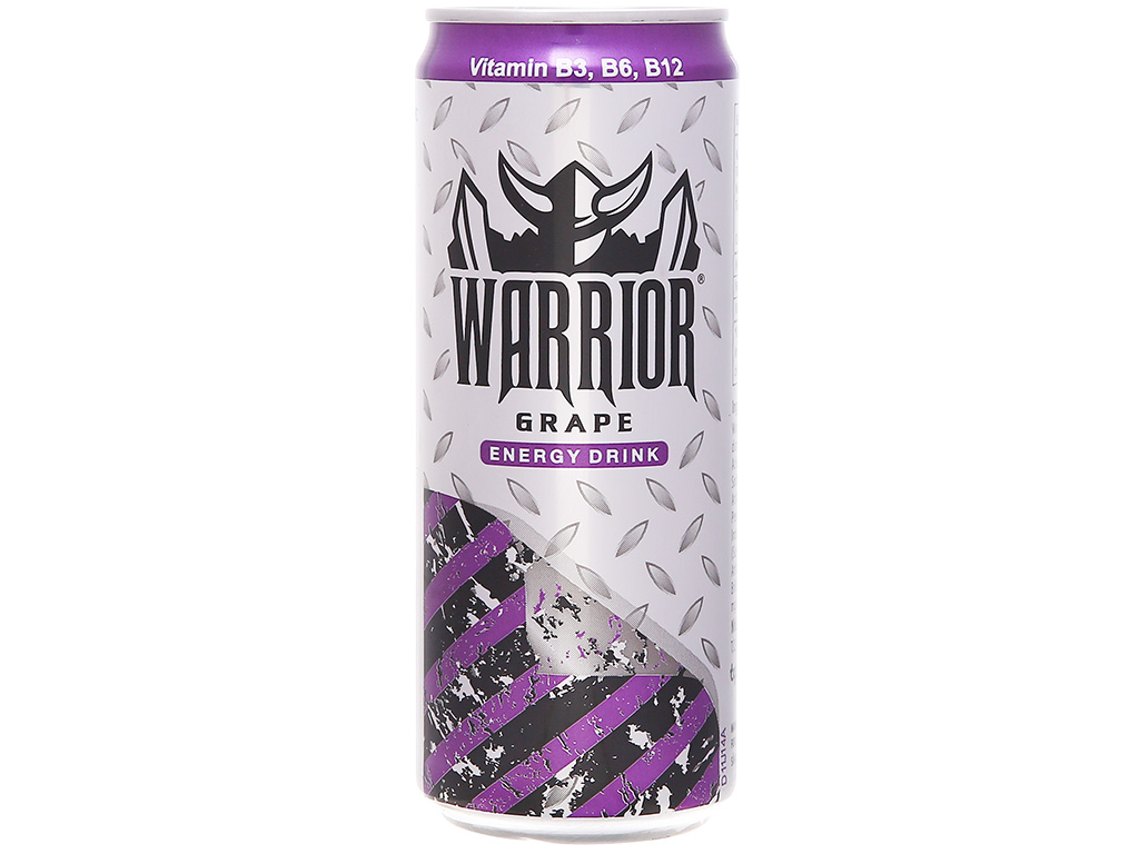 Warrior Energy Drink 330ml x 24 cans grape flavor