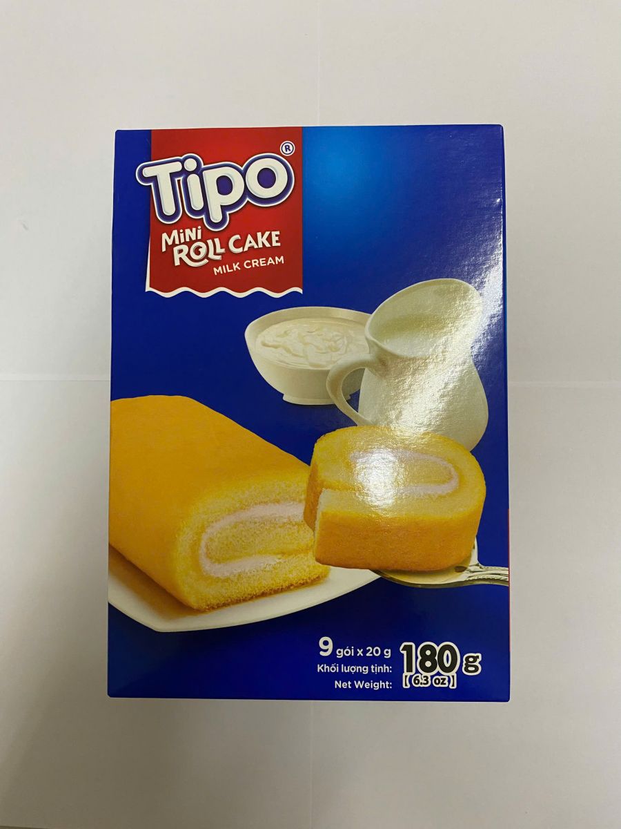 tipo mini roll cake milk cream 180g x24