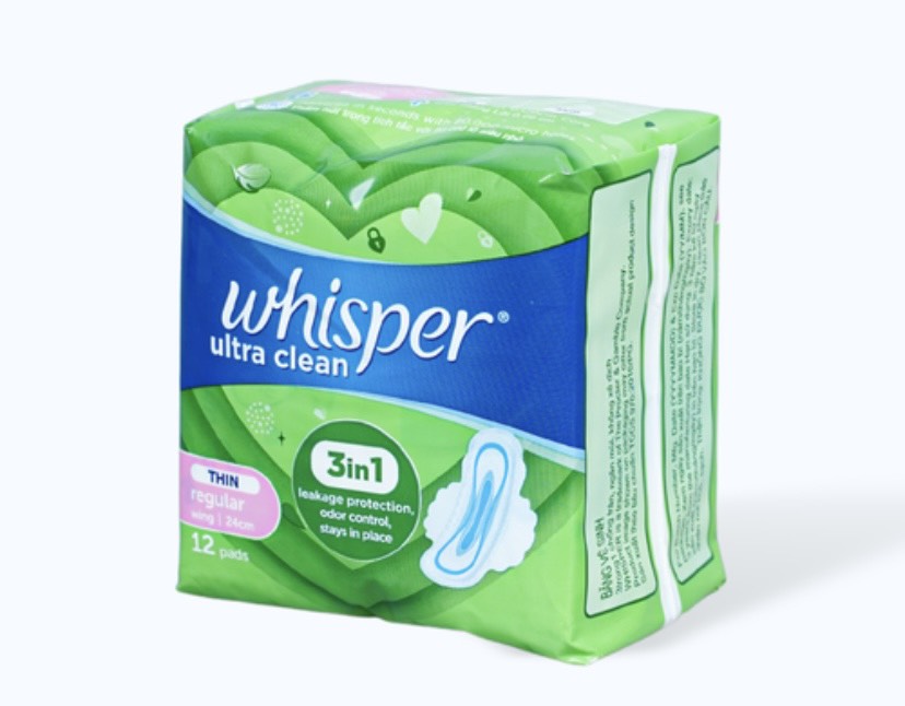 sanitary napkin Whisper IPAD super thin wings 12Sx16